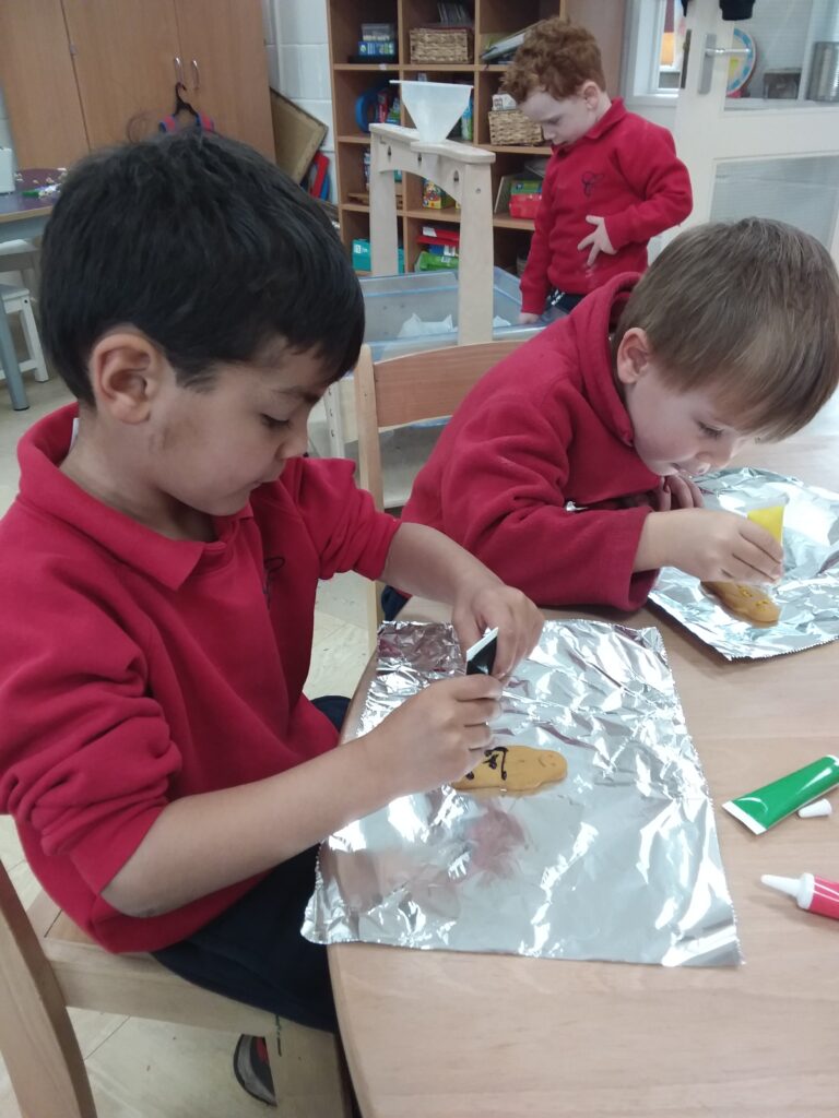 Gingerbread People Decorating, Copthill School