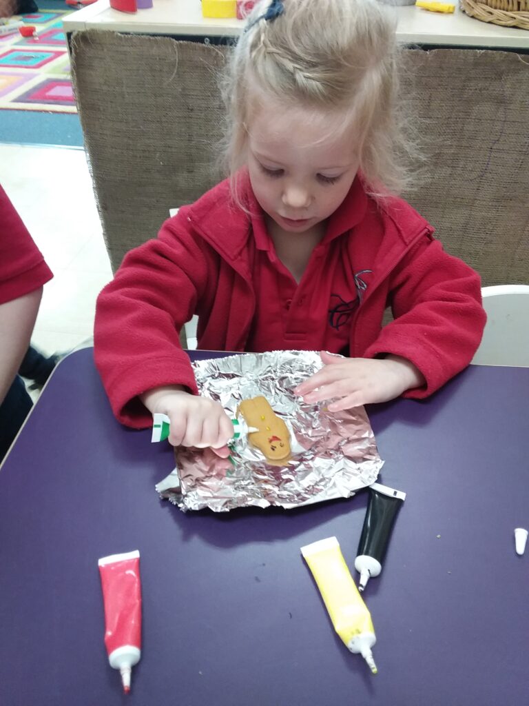 Gingerbread People Decorating, Copthill School