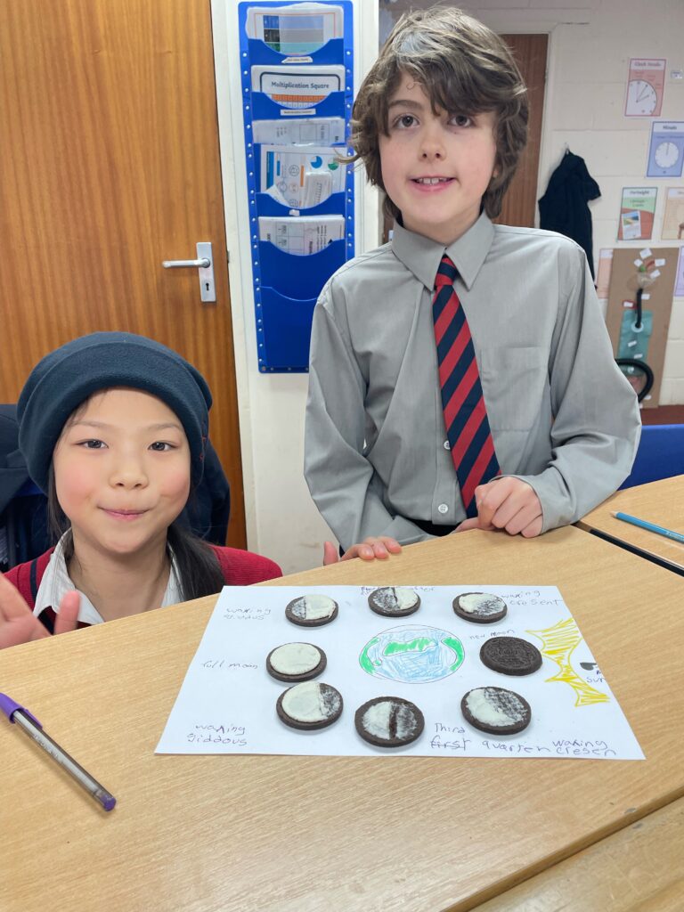 Year 5-oreo moon phases, Copthill School