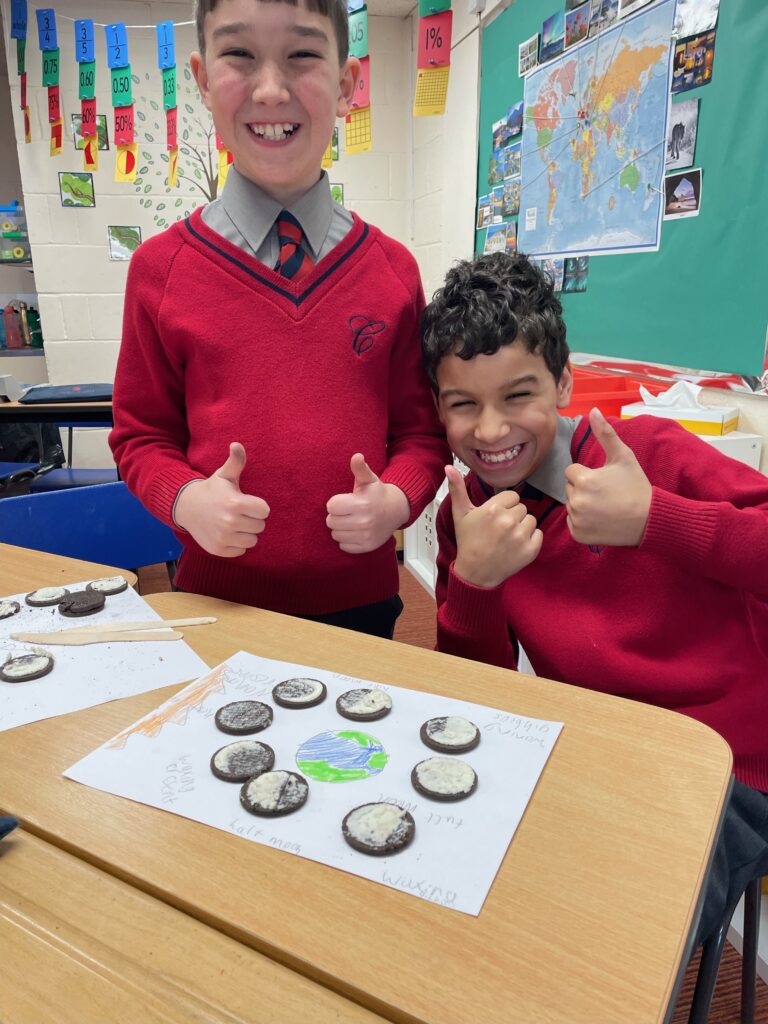 Year 5-oreo moon phases, Copthill School