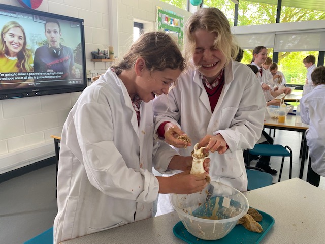 Hands on science- making poo with Y6!, Copthill School