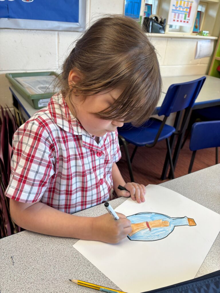 Message in a bottle in the Atlantic Ocean&#8230;, Copthill School