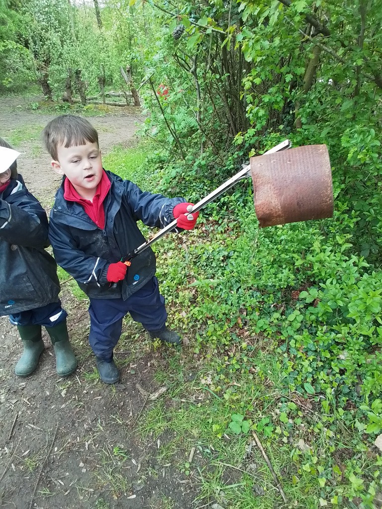 Singing In The Rain and Litter Picking, Copthill School