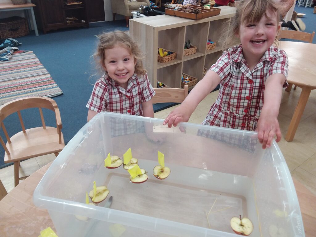 Apple STEM experiments and Flower Hunts, Copthill School