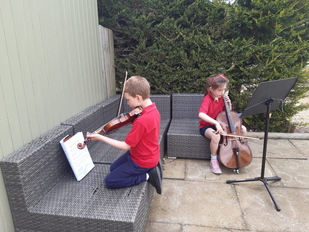 Year Two enjoy a musical afternoon., Copthill School