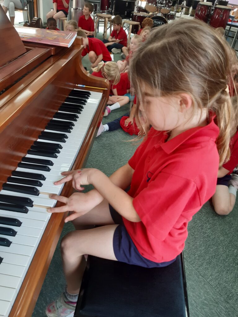 Year Two enjoy a musical afternoon., Copthill School