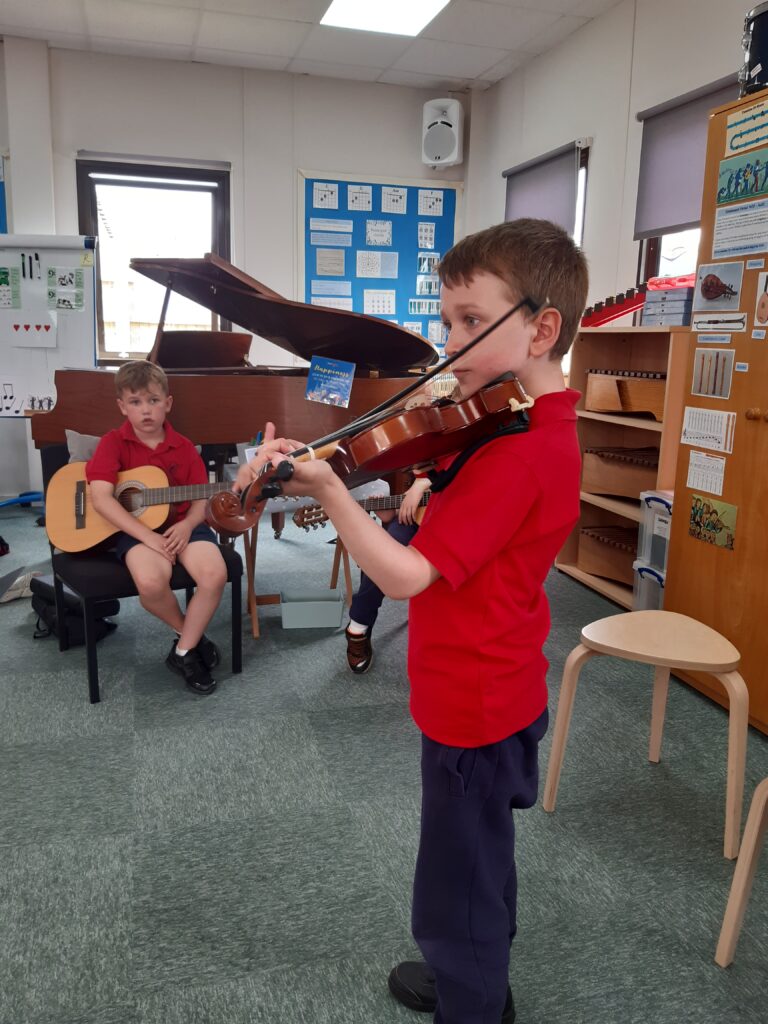 Year Two enjoy a musical afternoon., Copthill School