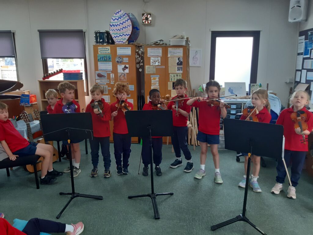 Year Two enjoy a musical afternoon., Copthill School