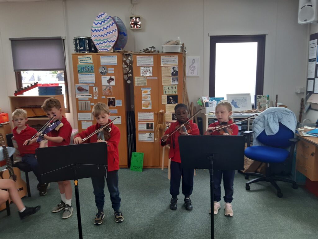 Year Two enjoy a musical afternoon., Copthill School