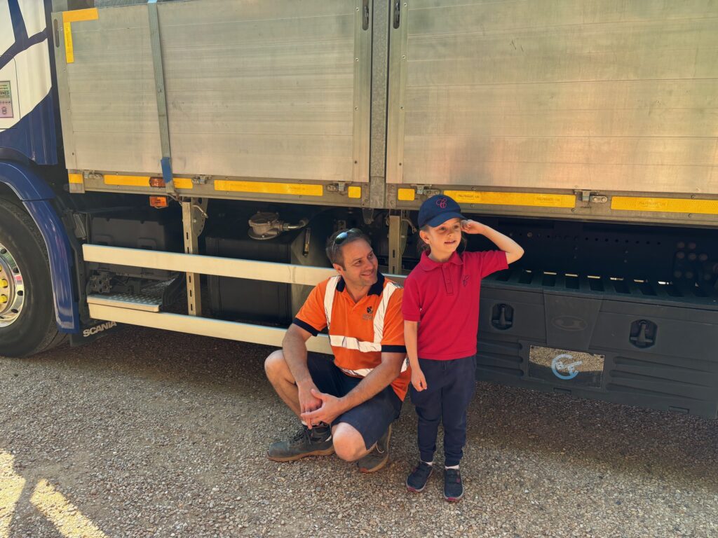 Exploring a lorry!, Copthill School