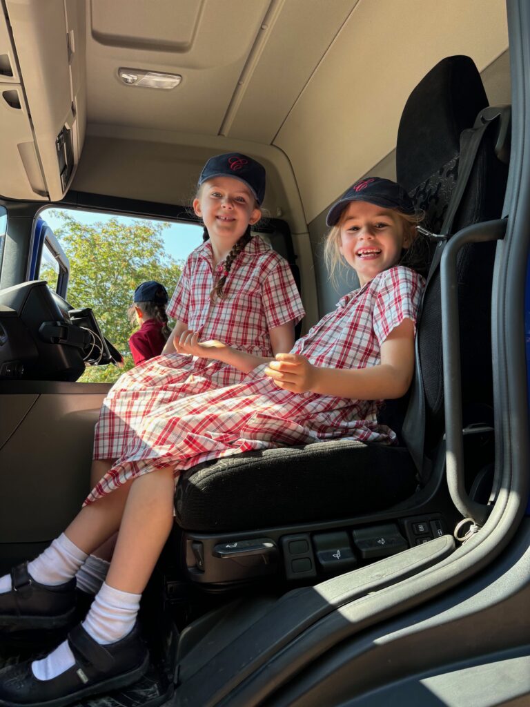 Exploring a lorry!, Copthill School