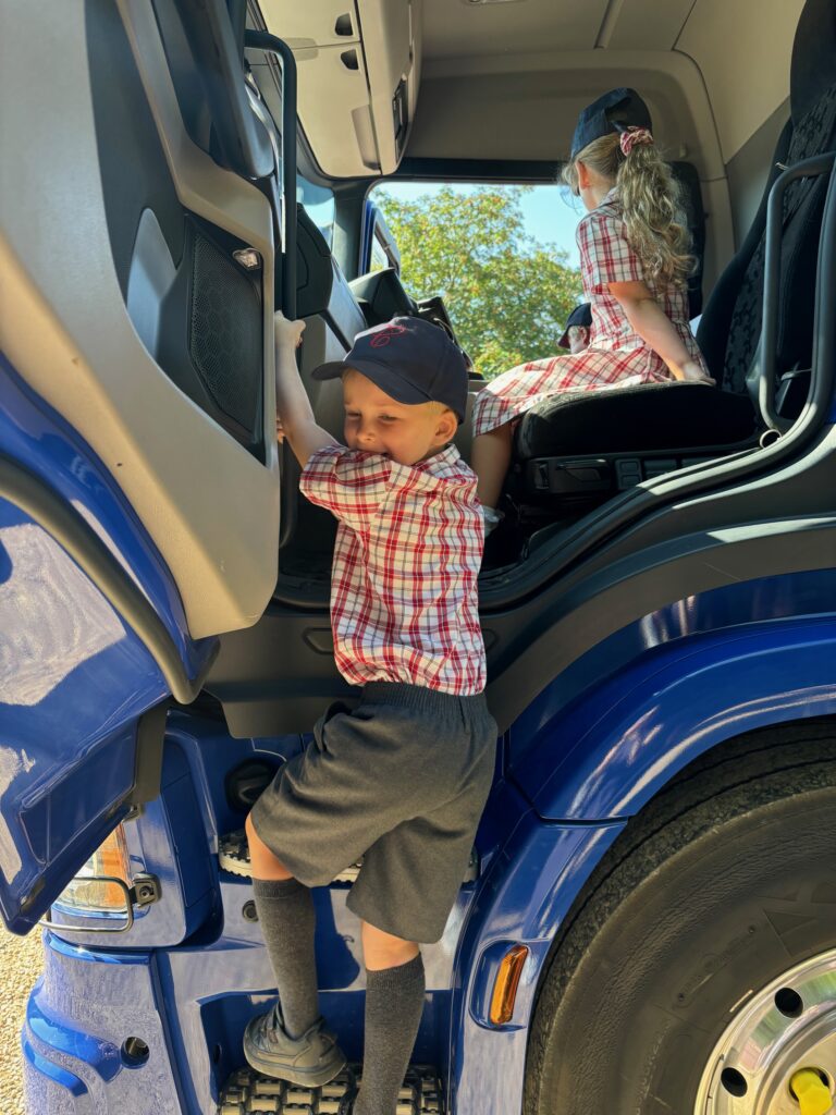 Exploring a lorry!, Copthill School