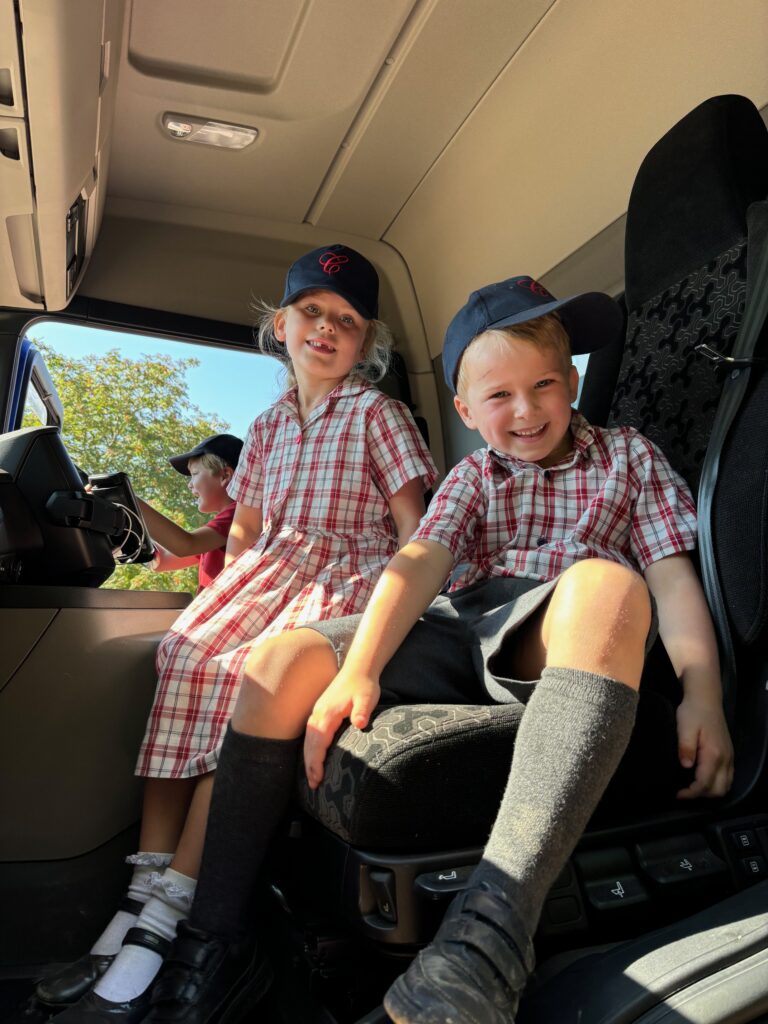 Exploring a lorry!, Copthill School