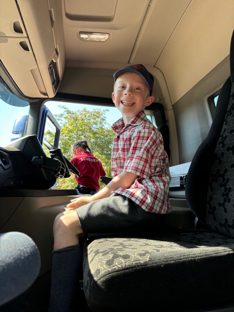 Exploring a lorry!, Copthill School