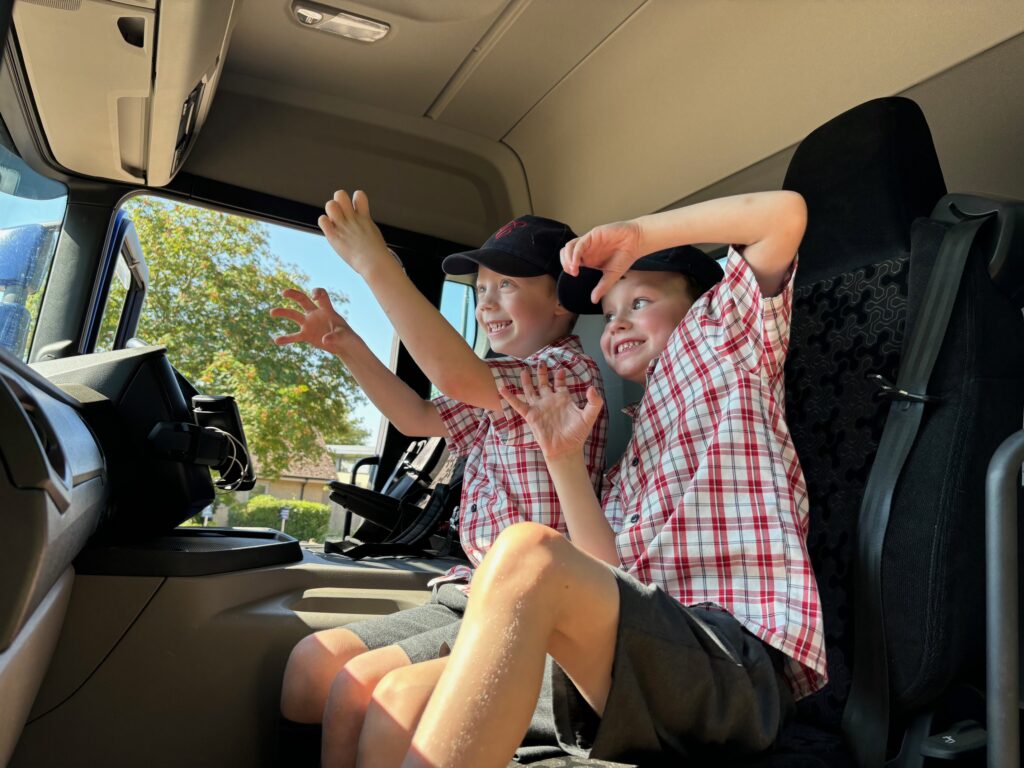 Exploring a lorry!, Copthill School