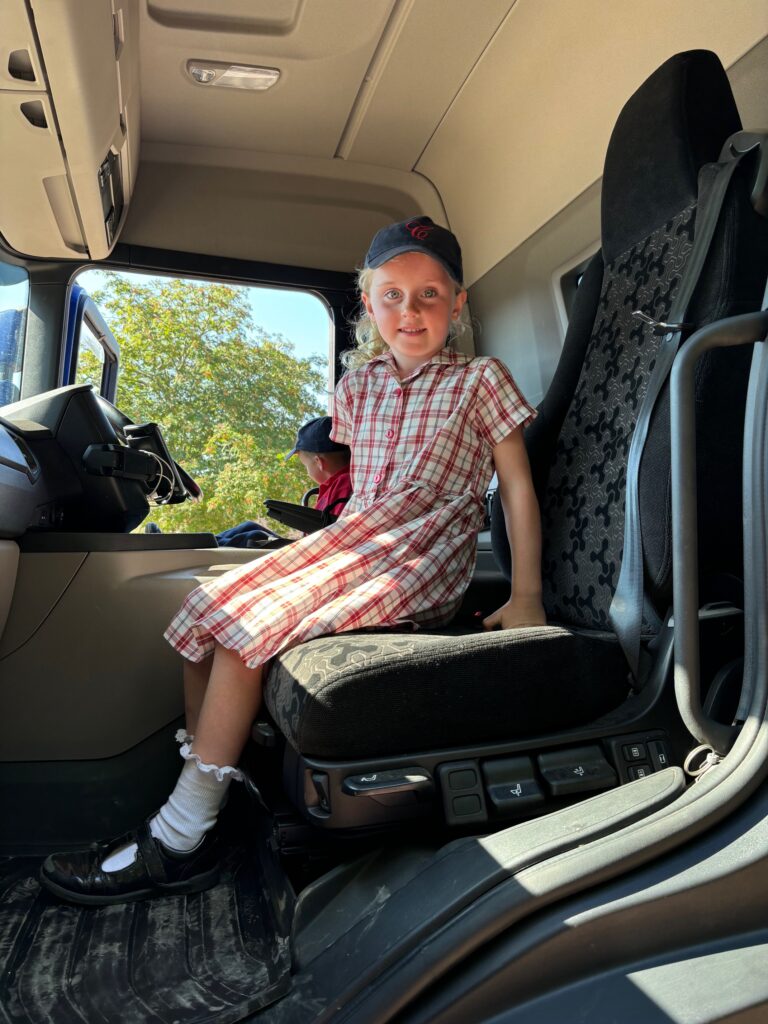 Exploring a lorry!, Copthill School