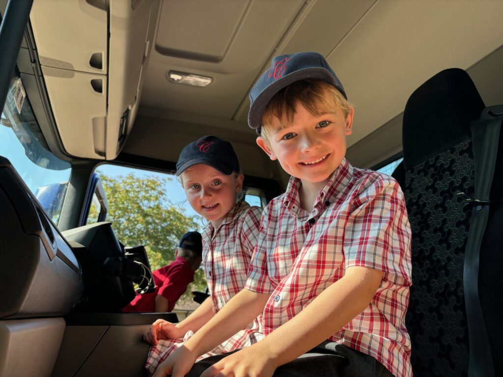 Exploring a lorry!, Copthill School