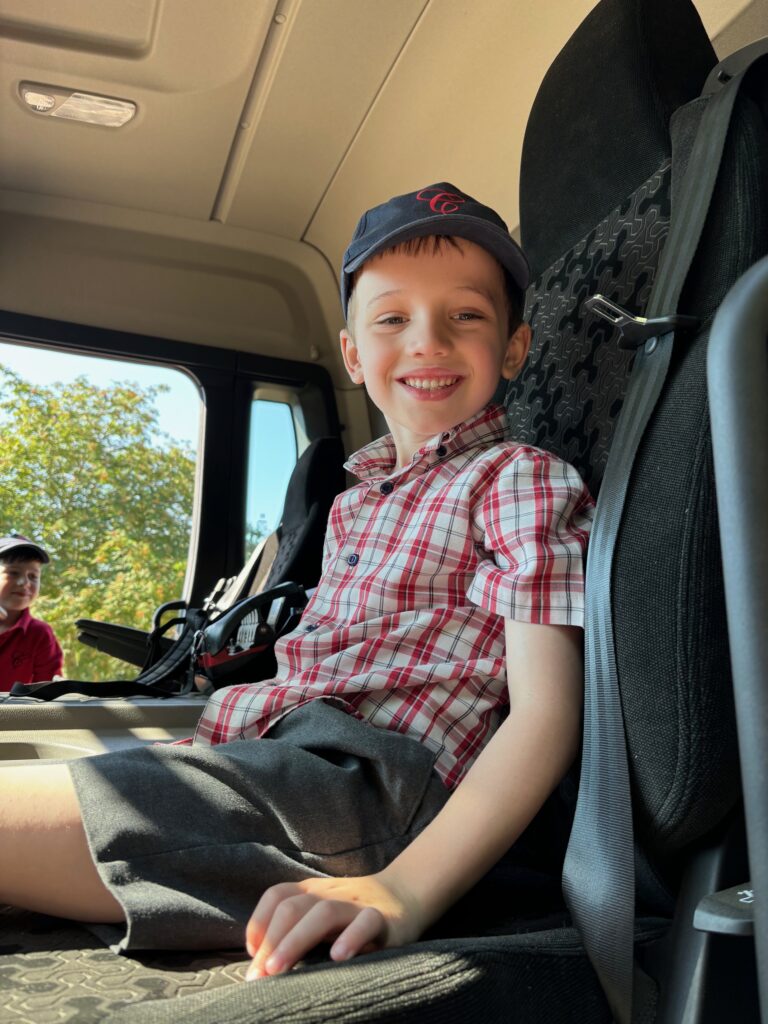 Exploring a lorry!, Copthill School