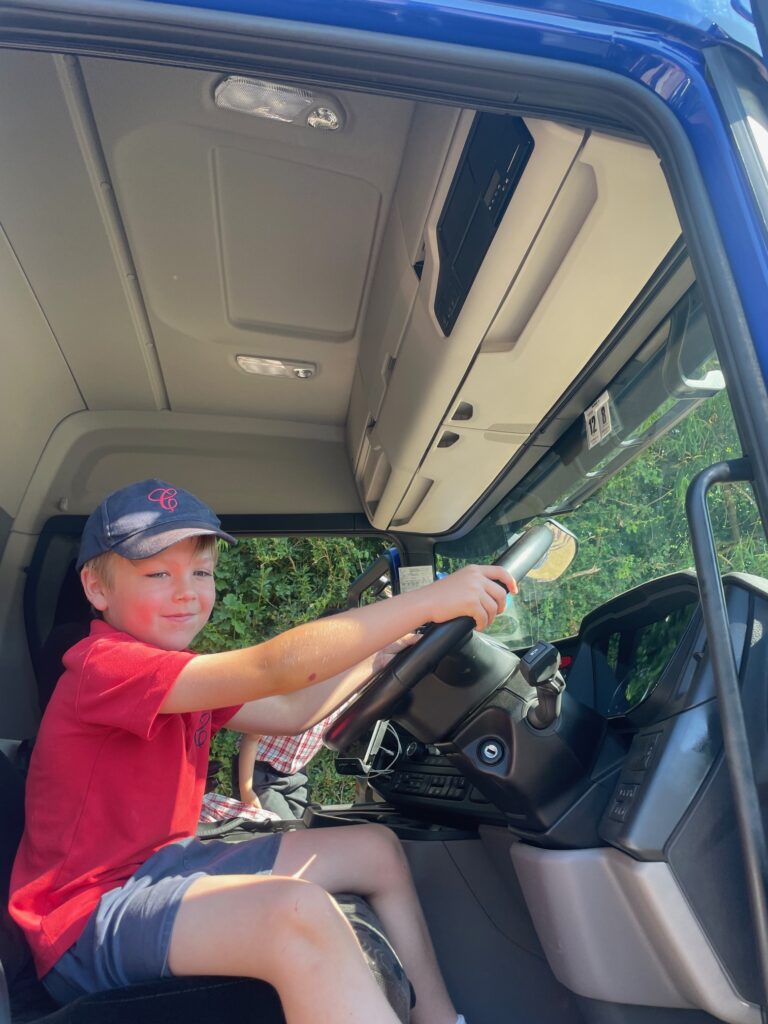 Exploring a lorry!, Copthill School