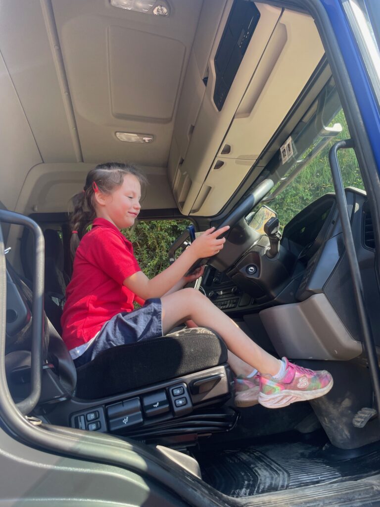 Exploring a lorry!, Copthill School