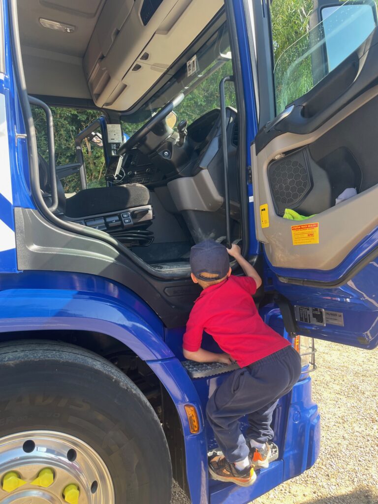 Exploring a lorry!, Copthill School