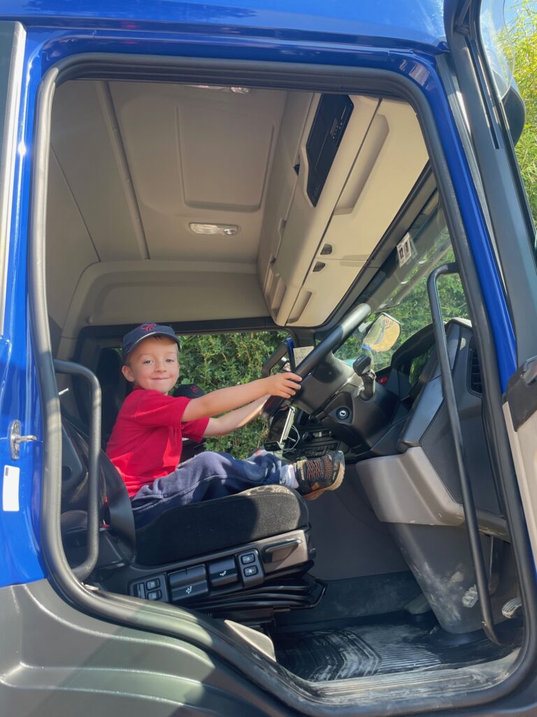 Exploring a lorry!, Copthill School