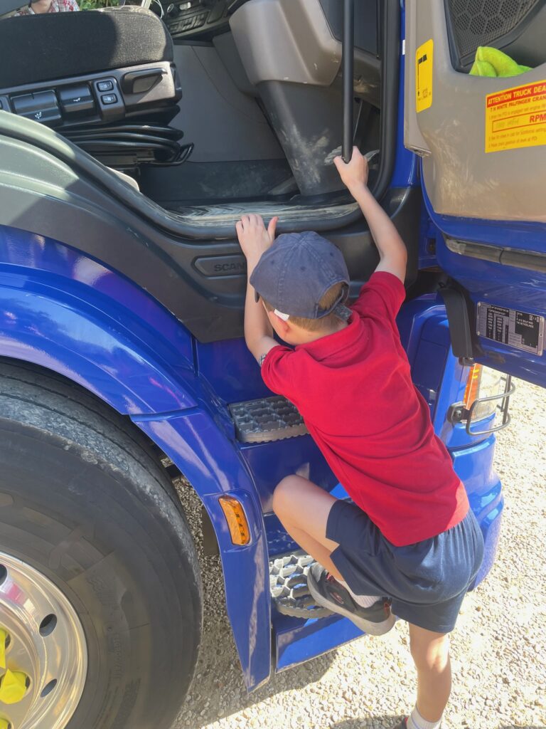 Exploring a lorry!, Copthill School