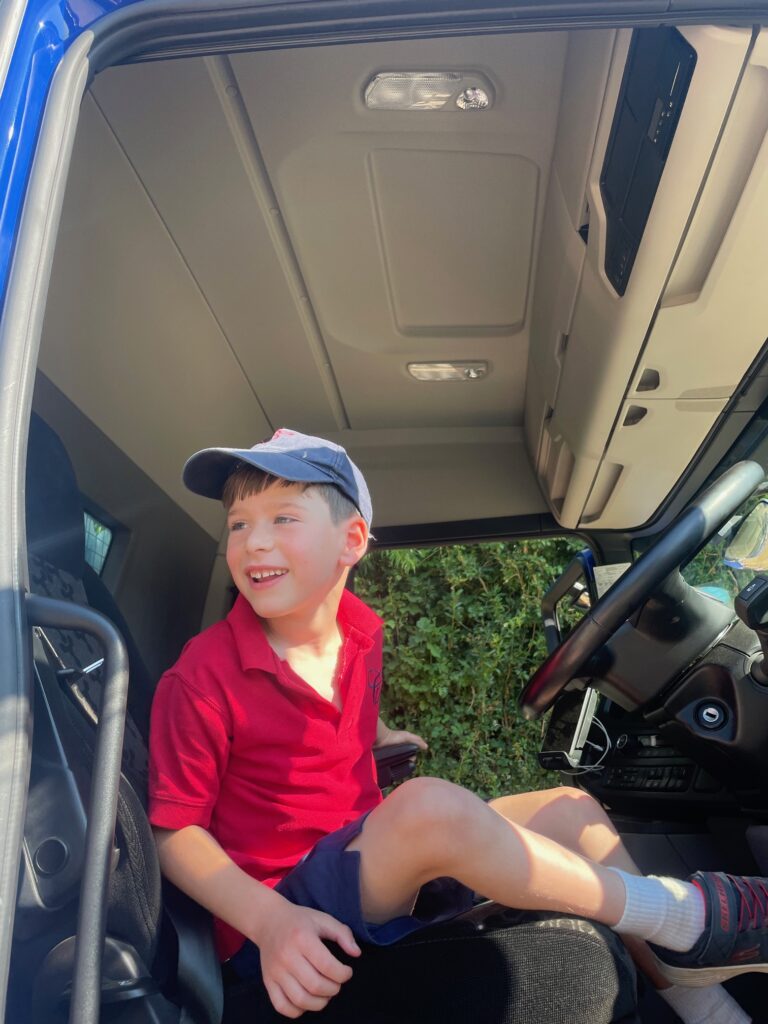 Exploring a lorry!, Copthill School