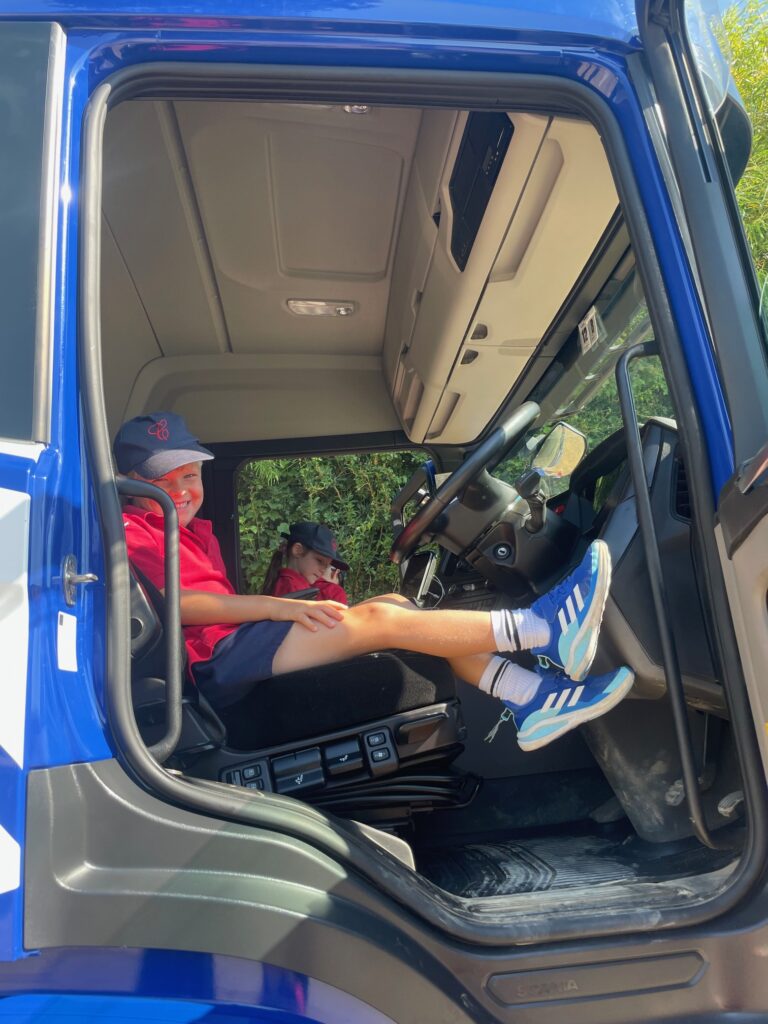 Exploring a lorry!, Copthill School