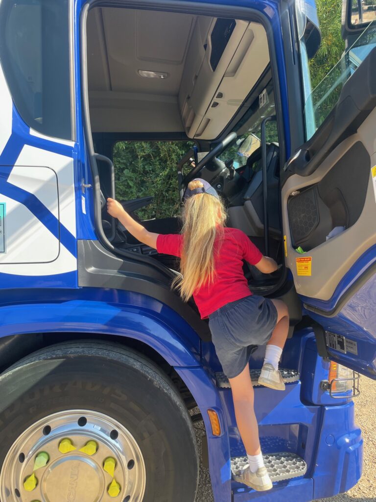 Exploring a lorry!, Copthill School