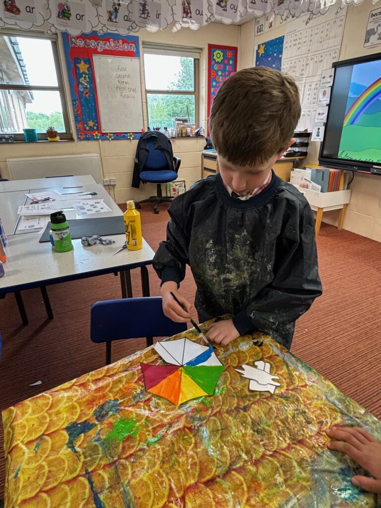 Rainbows and singing in the rain&#8230;, Copthill School