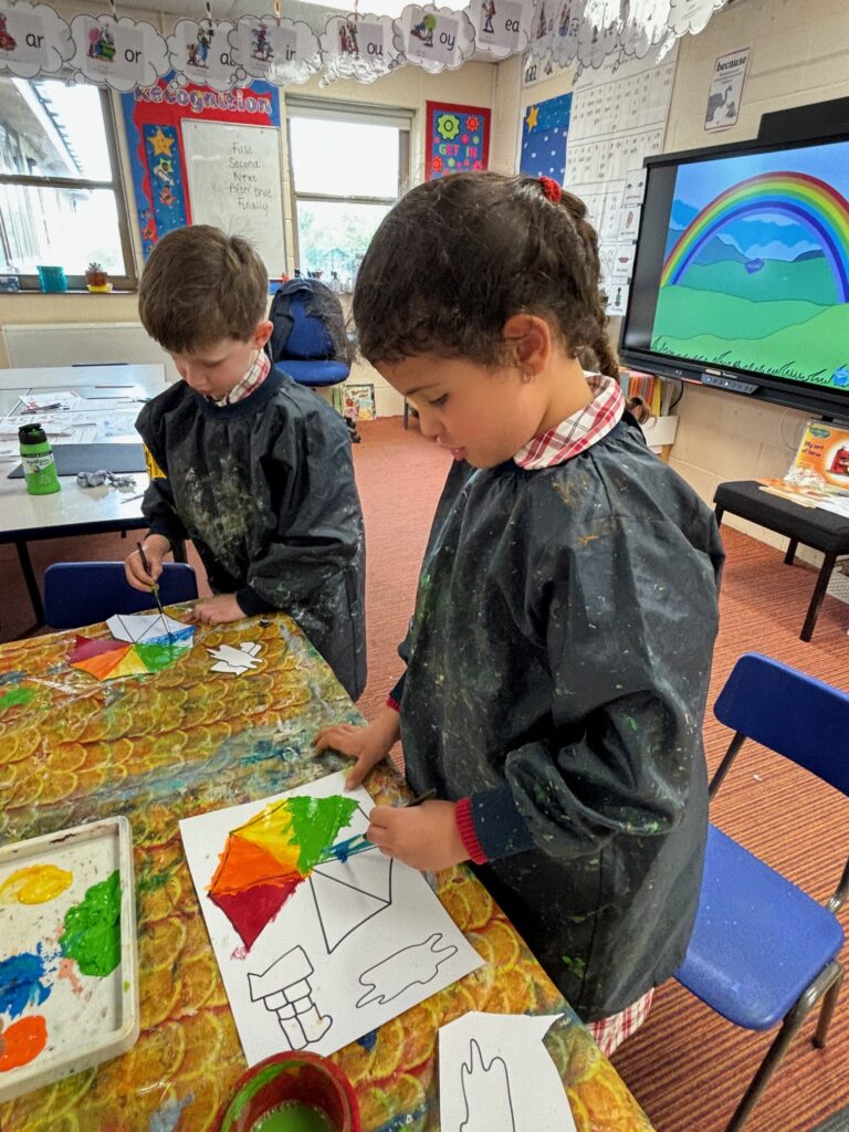 Rainbows and singing in the rain&#8230;, Copthill School