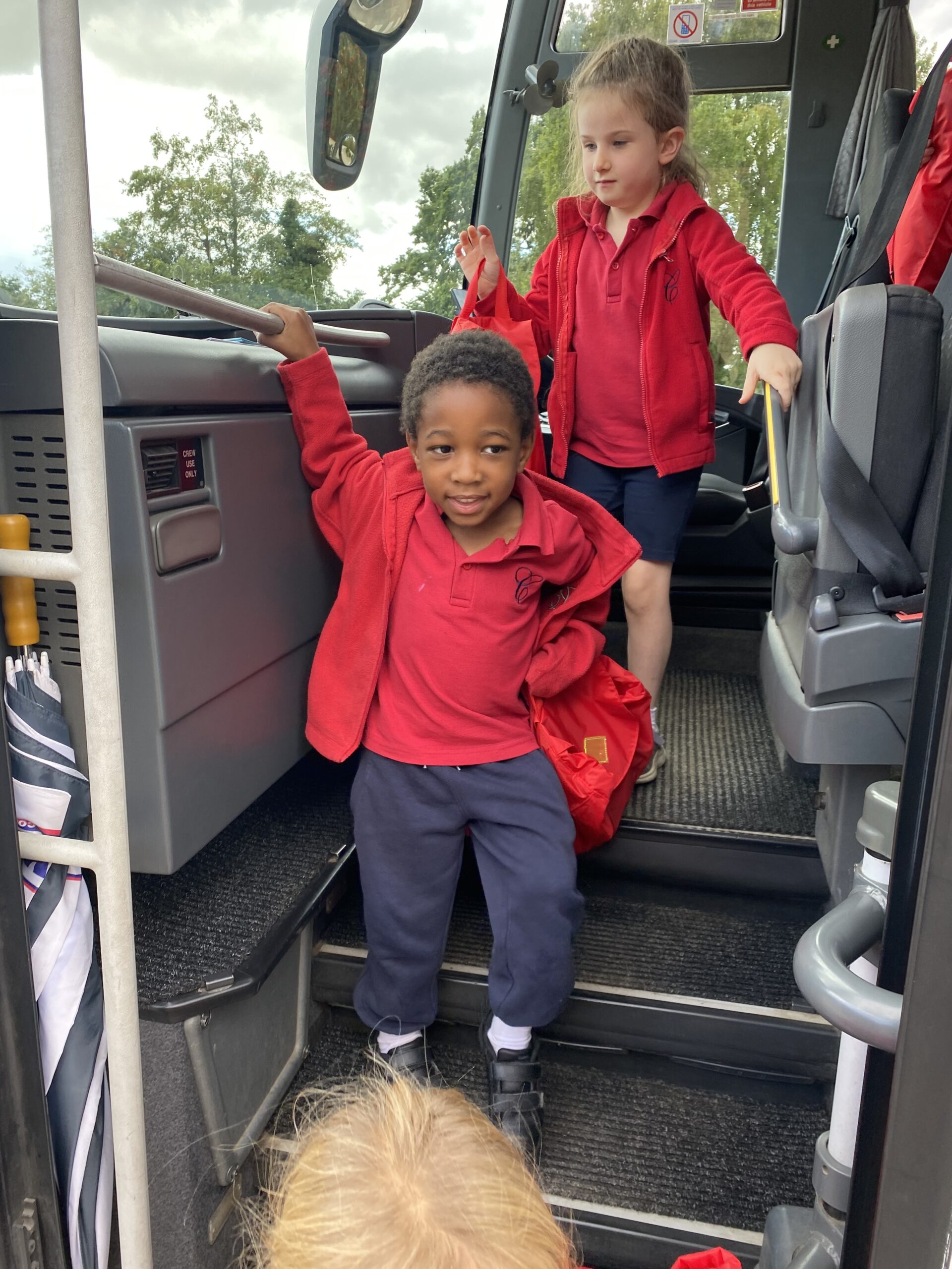 Our first swim, Copthill School