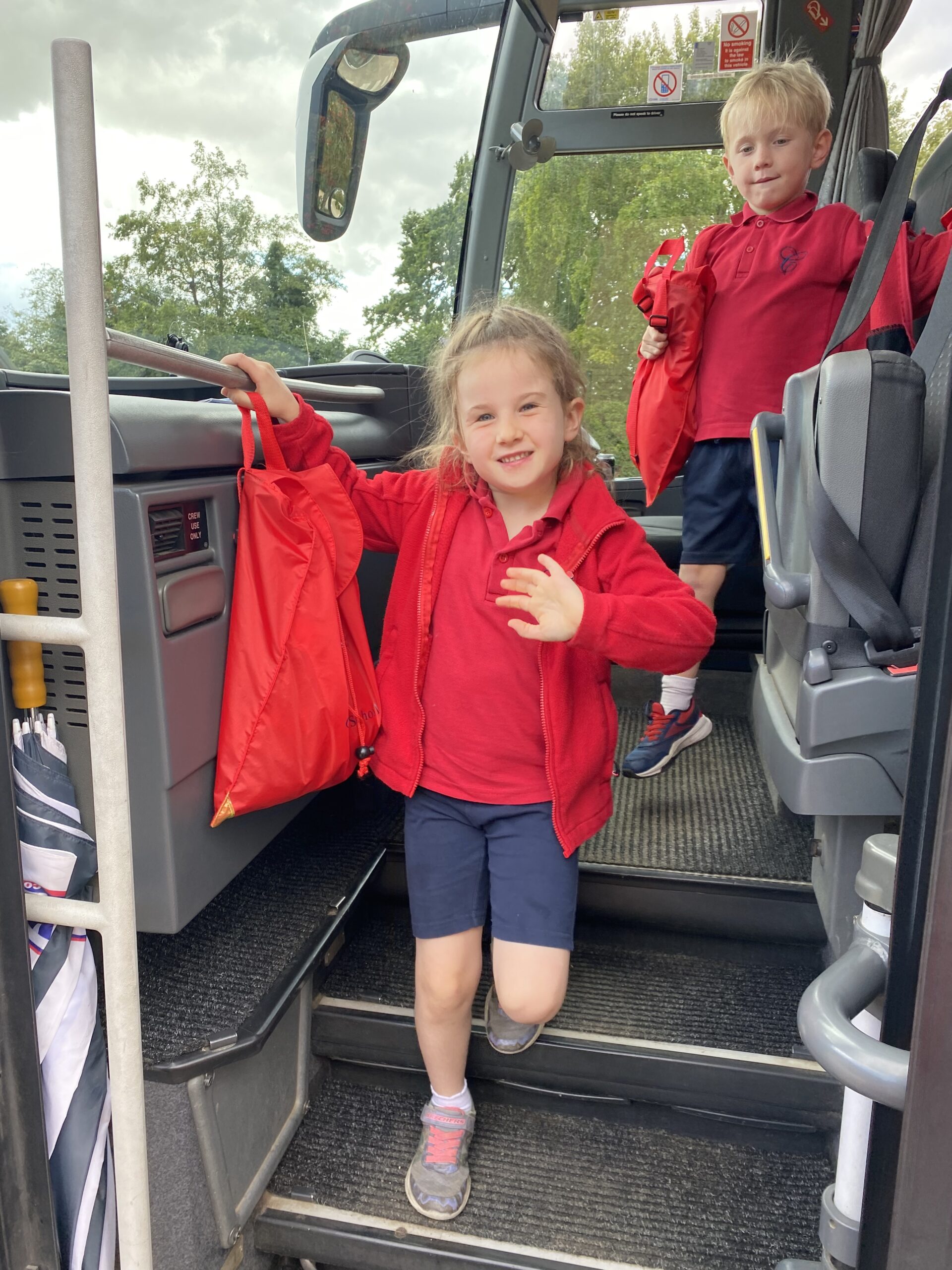 Our first swim, Copthill School