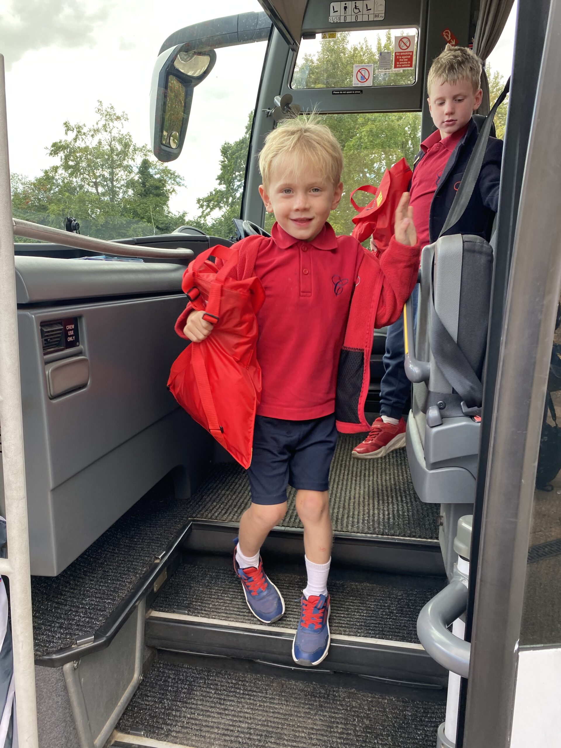 Our first swim, Copthill School