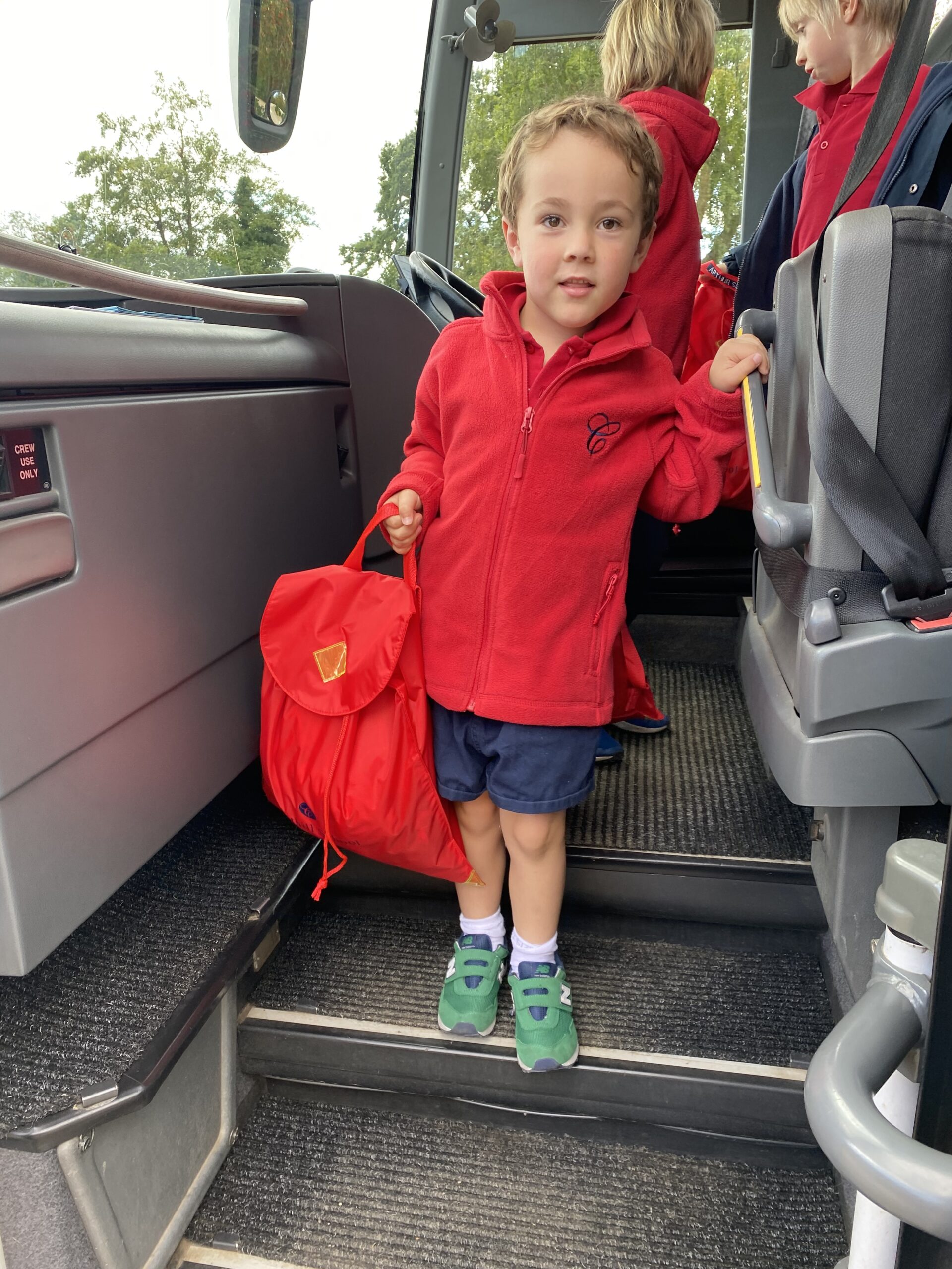 Our first swim, Copthill School