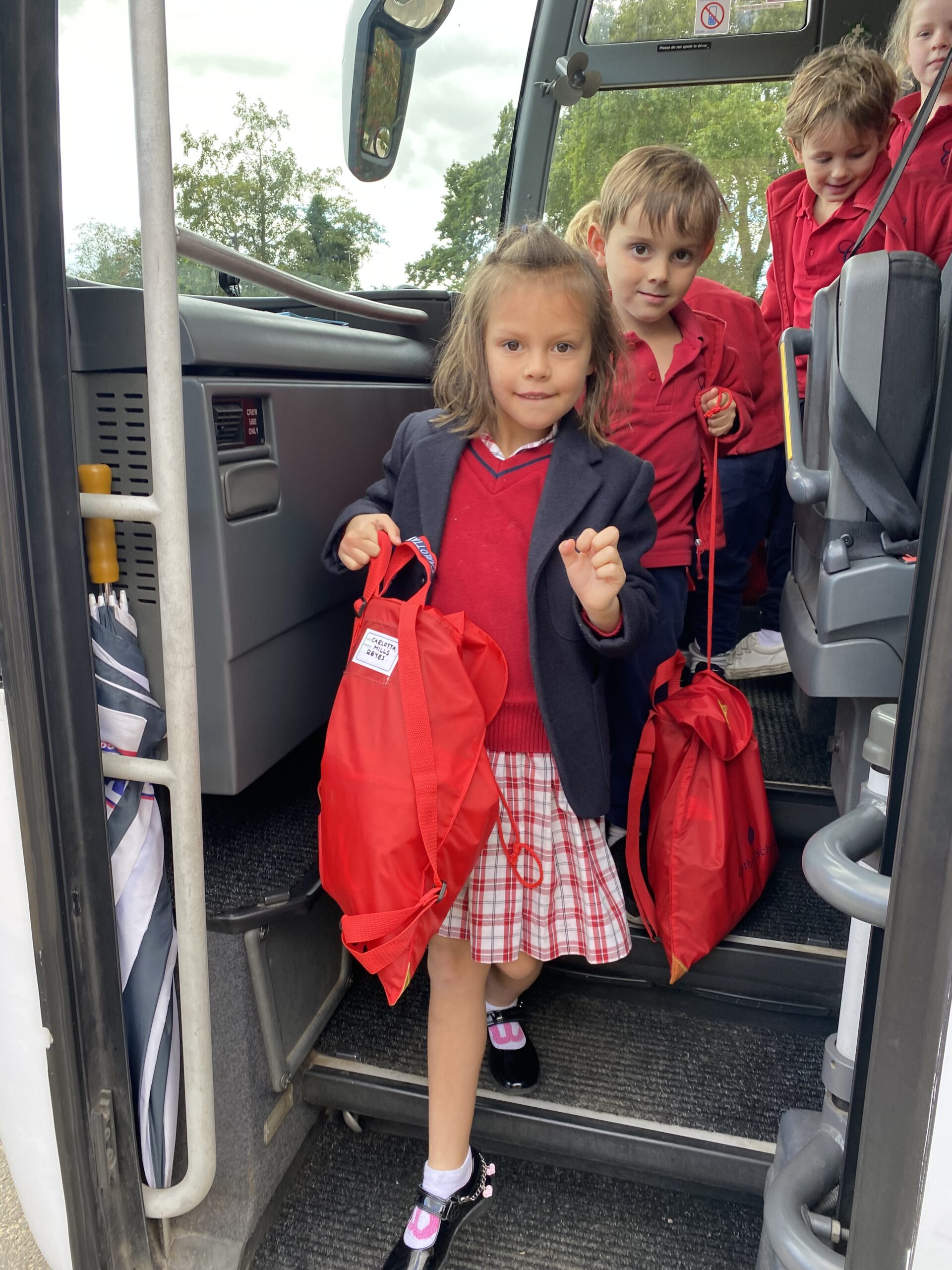 Our first swim, Copthill School