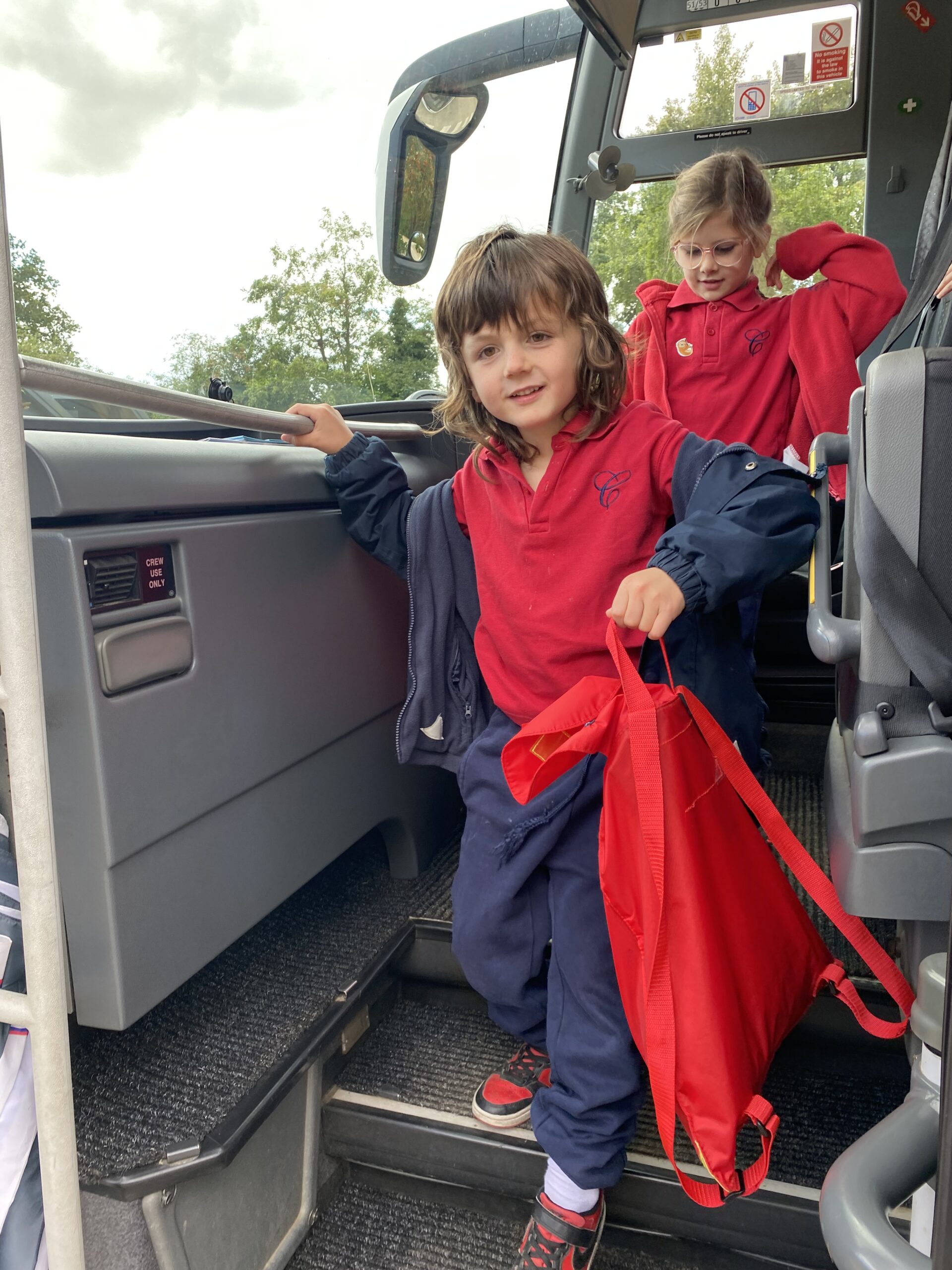 Our first swim, Copthill School