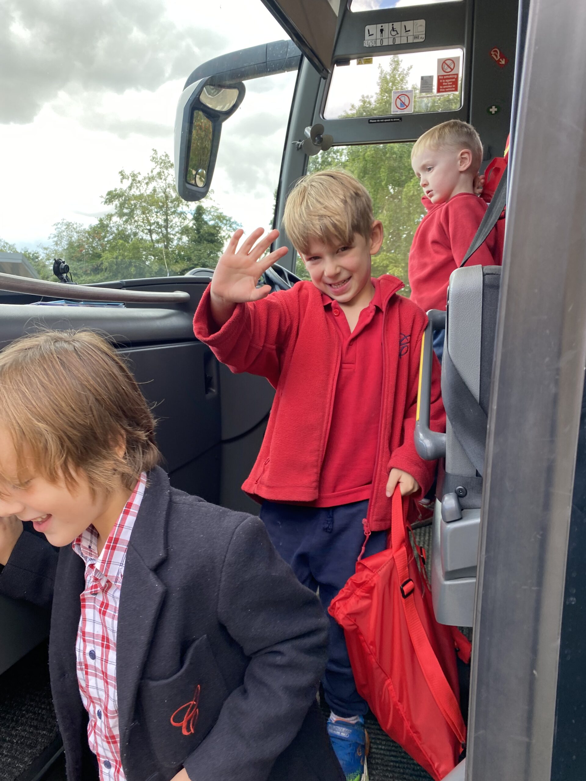 Our first swim, Copthill School